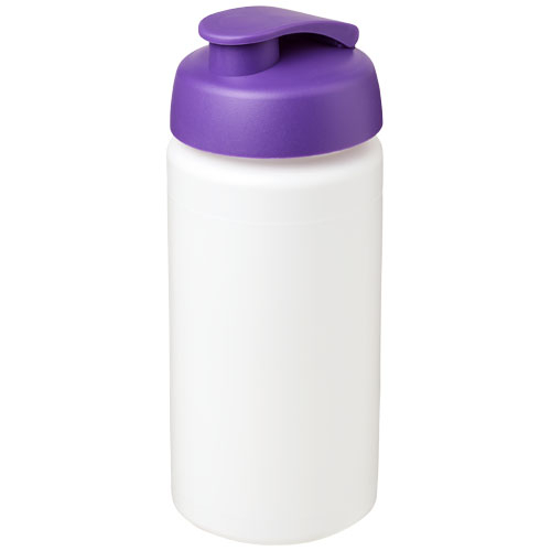 Gourde publicitaire de sport 500ml Baseline® Blanc et Violet
